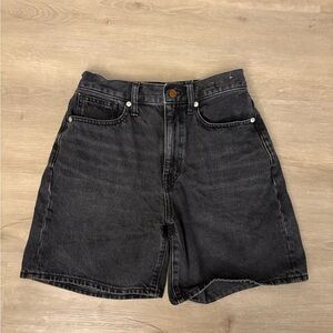 NWOT Madewell Baggy Denim Shorts in Black